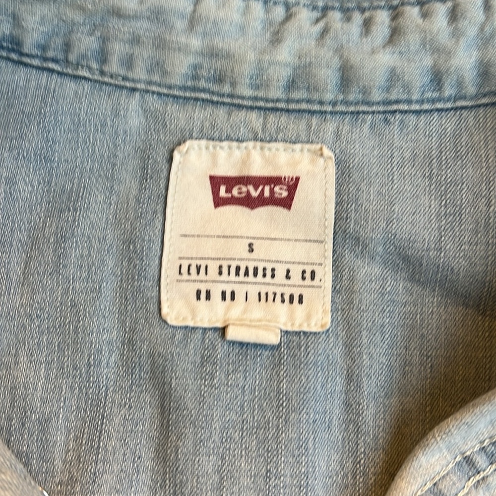 Levi’s Denim Blue Button Down Shirt - image 2
